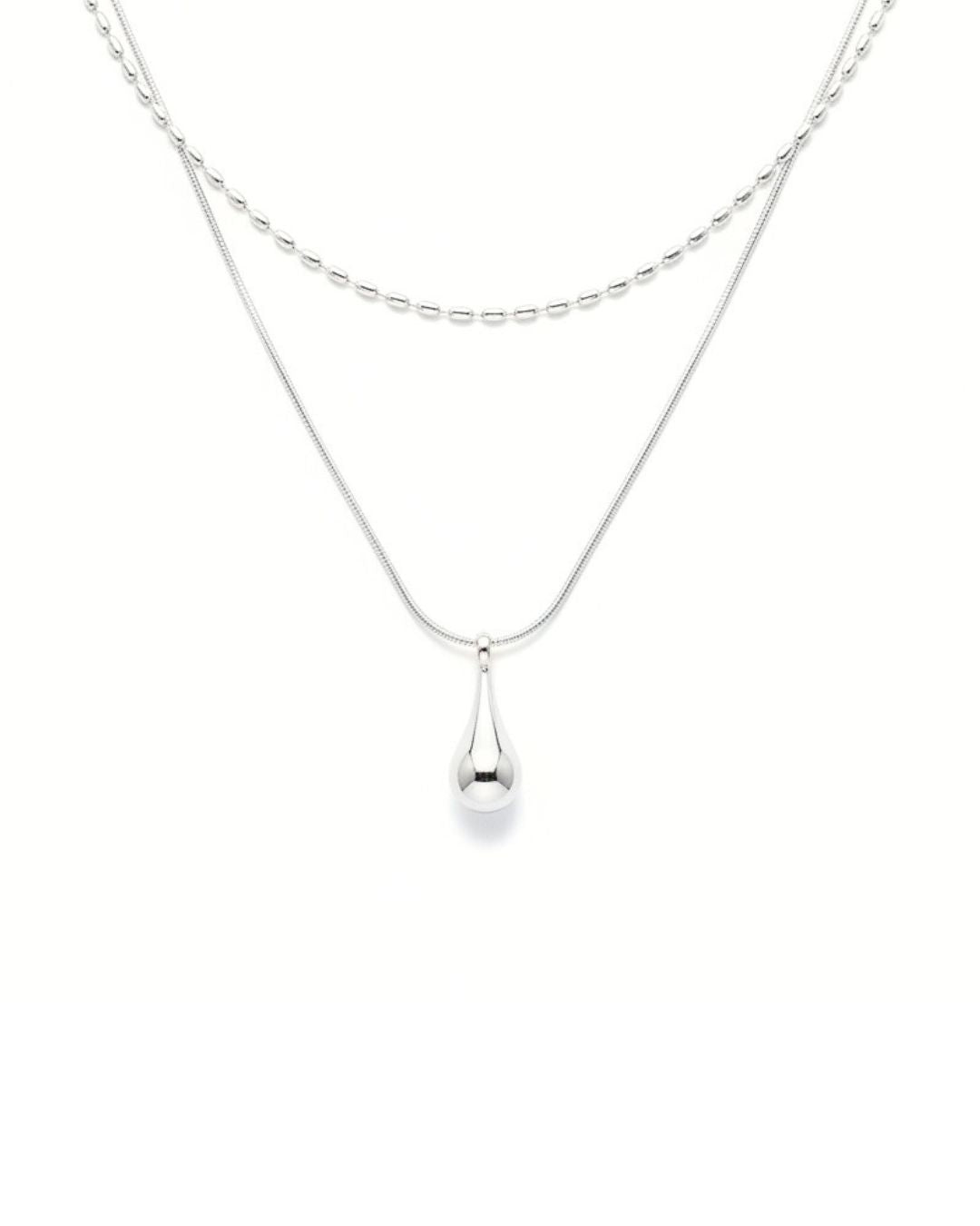 Dual Drop Layered Necklace