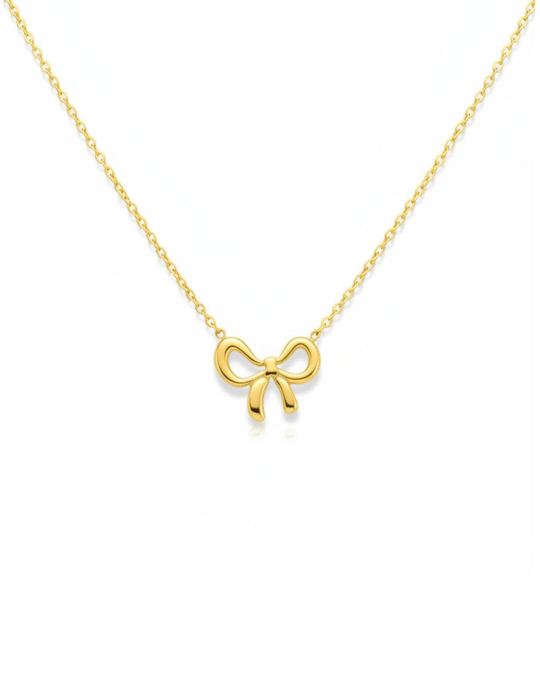 Minimal Bow Pendant Necklace