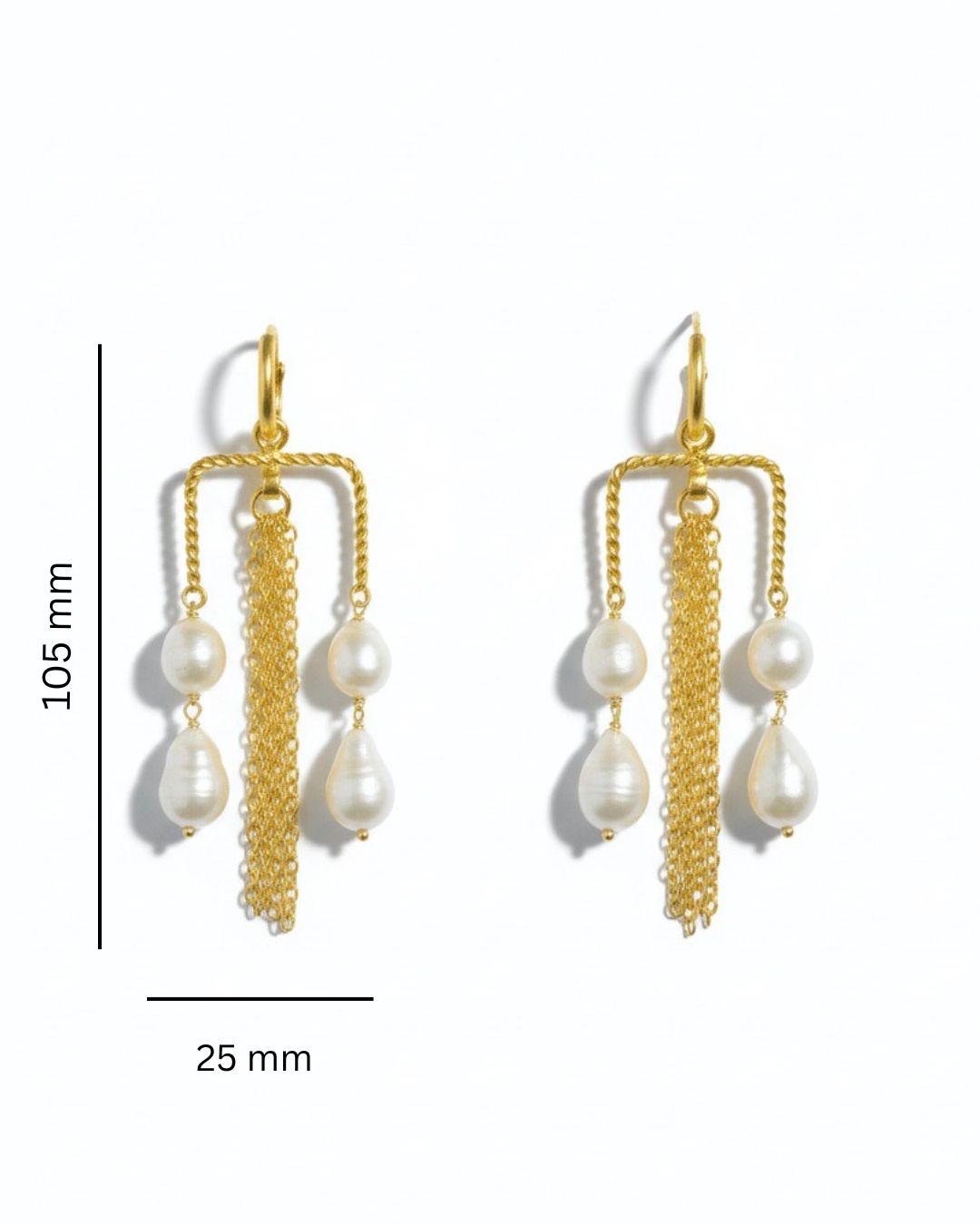 Riwaaya Drape pearl Earrings