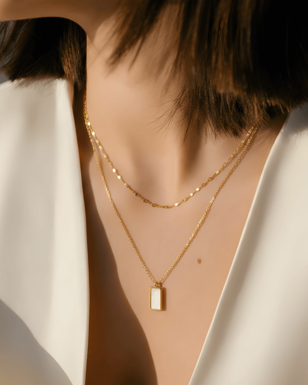 MOP layered Necklace