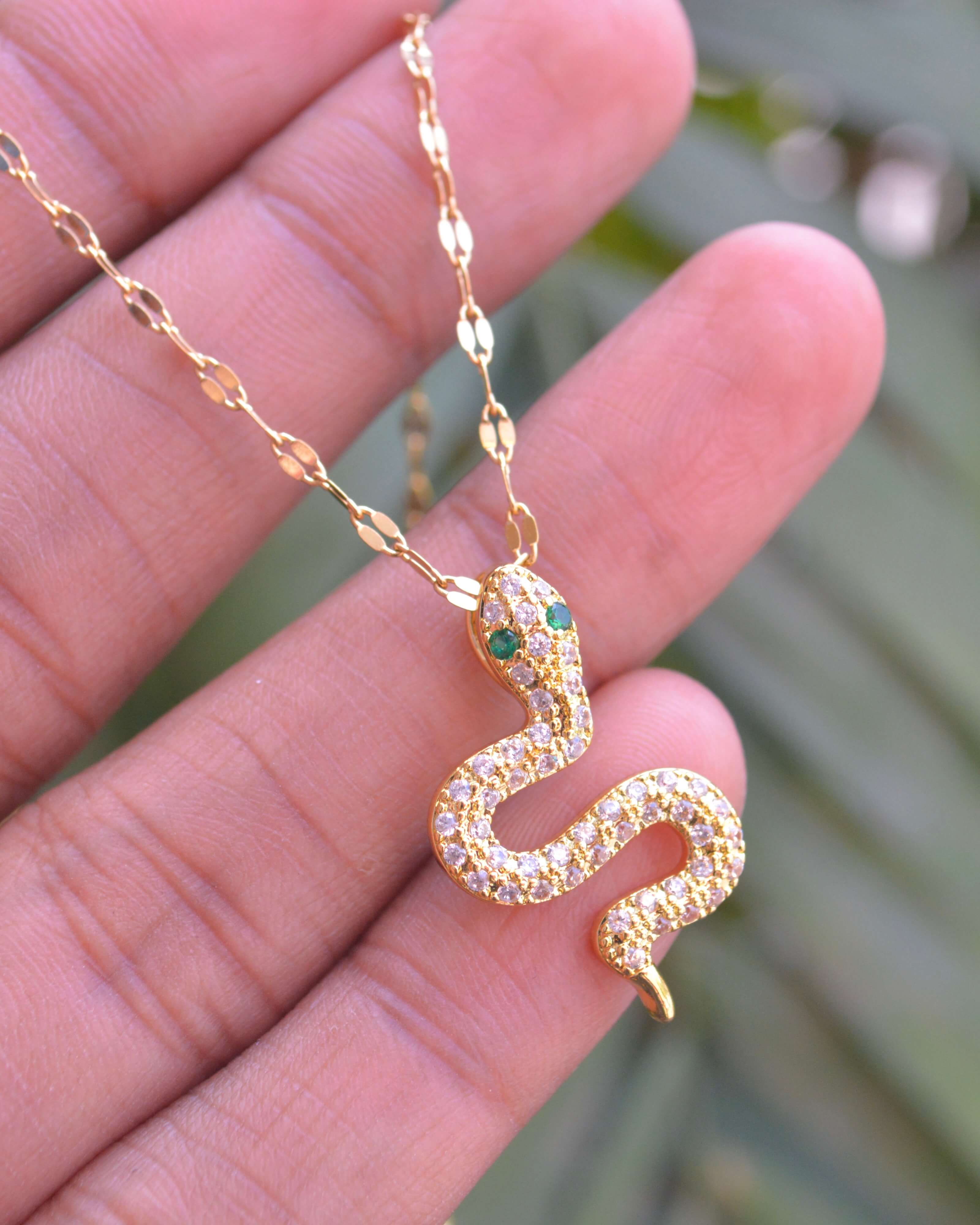 Serpent Sparkle Pendant Necklace