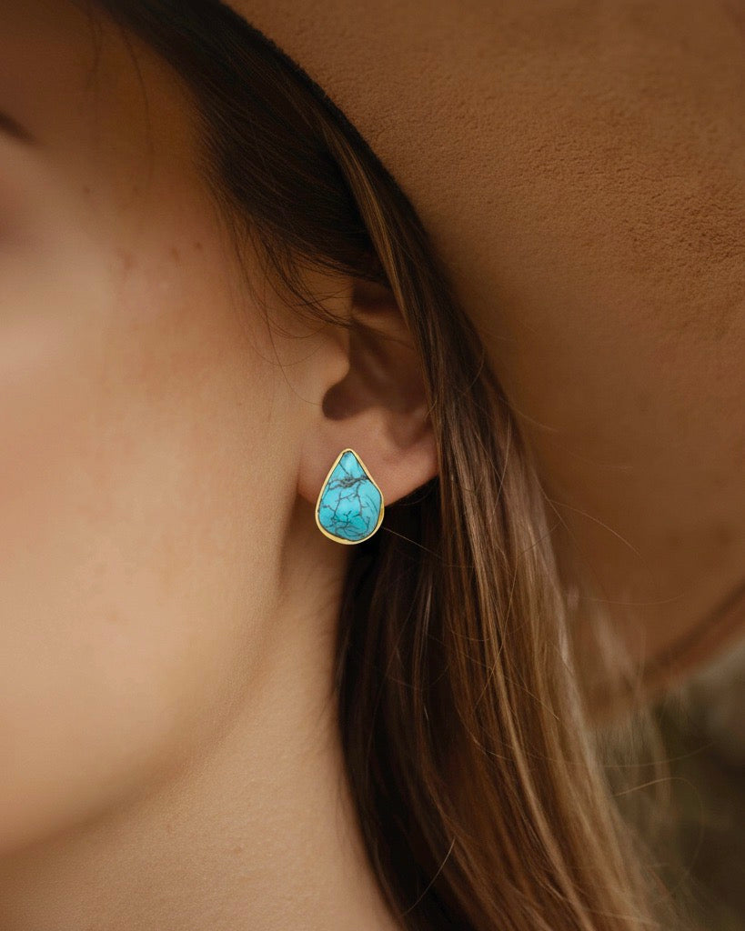 Turqua Teardrop Studs