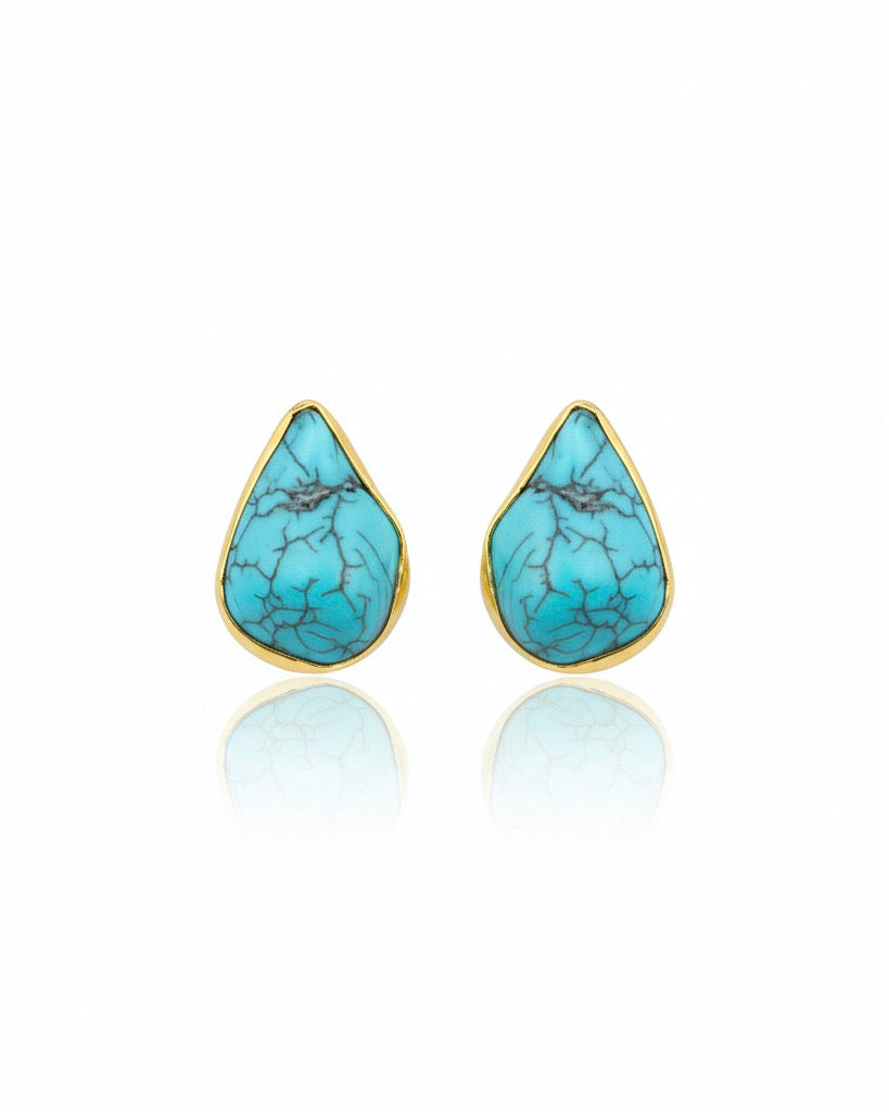 Turqua Teardrop Studs