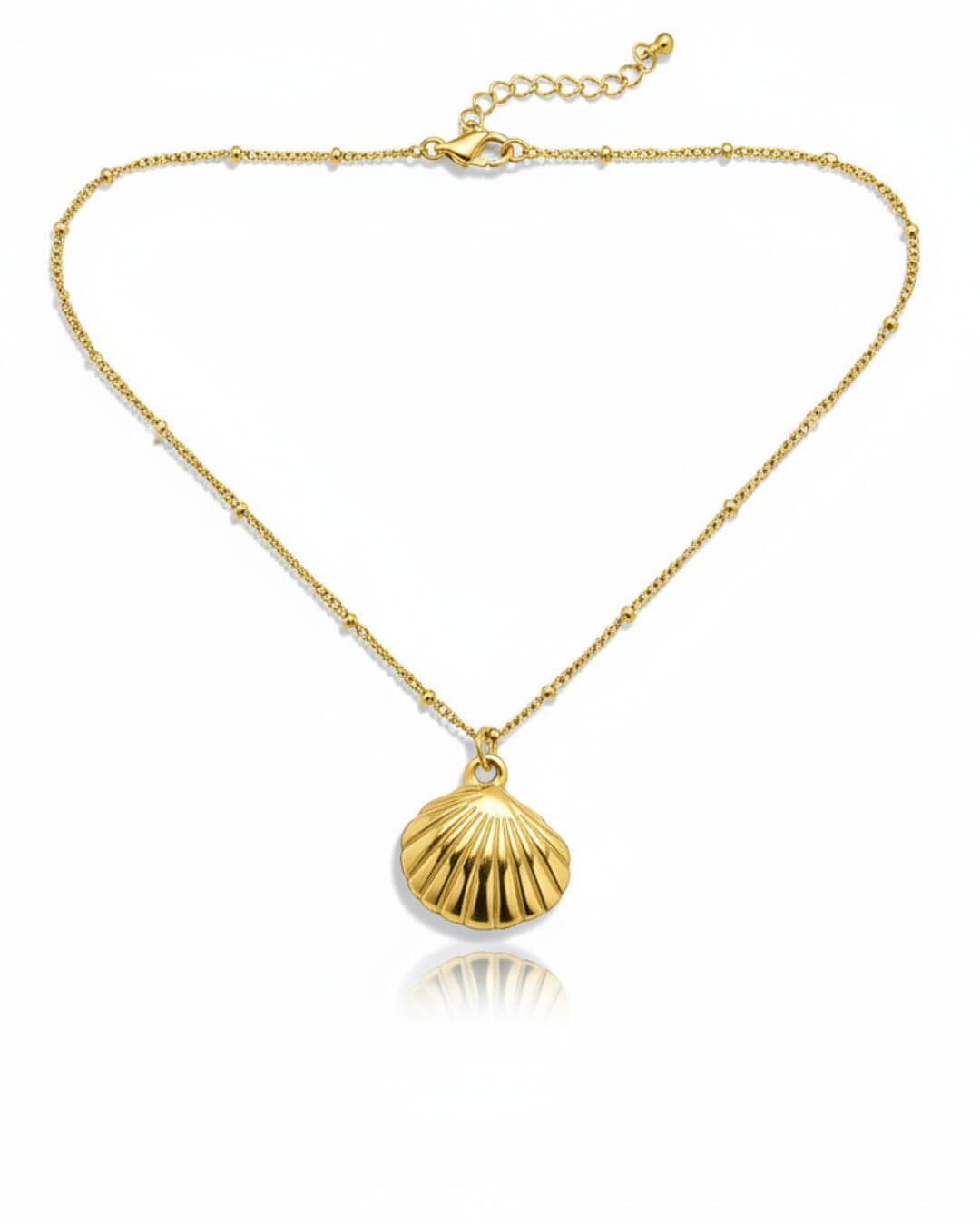 Golden Seashell Charm Necklace