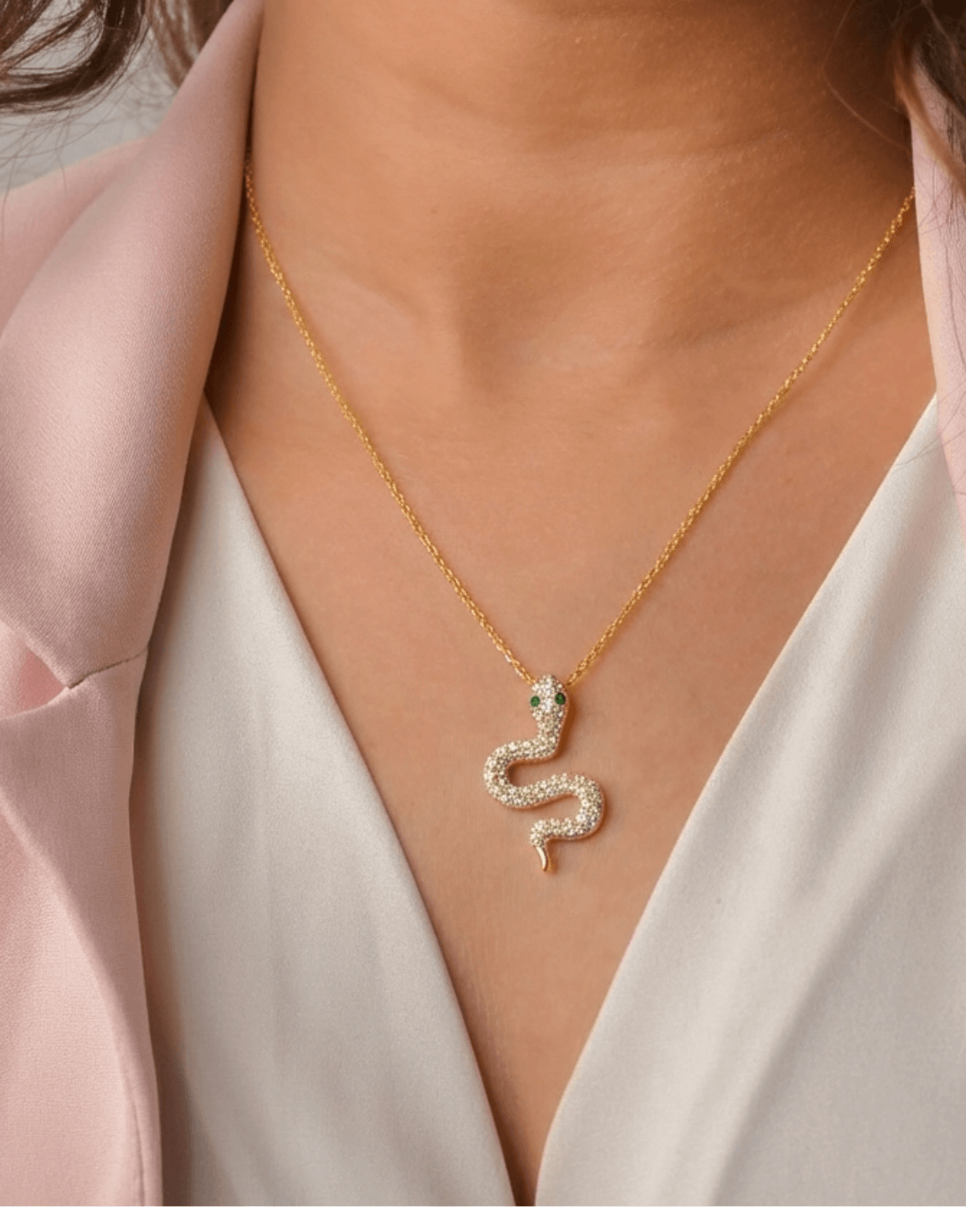 Serpent Sparkle Pendant Necklace