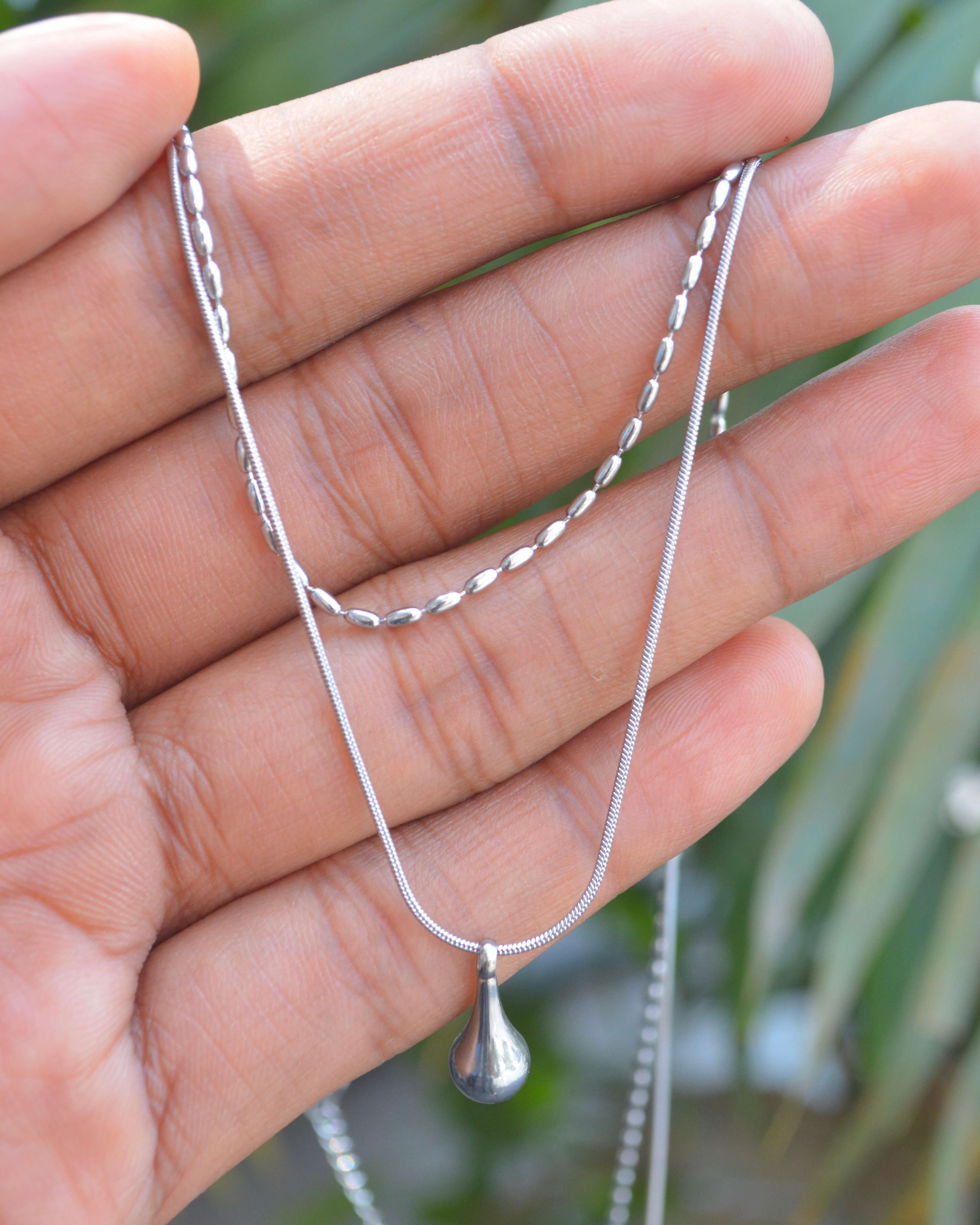 Dual Drop Layered Necklace