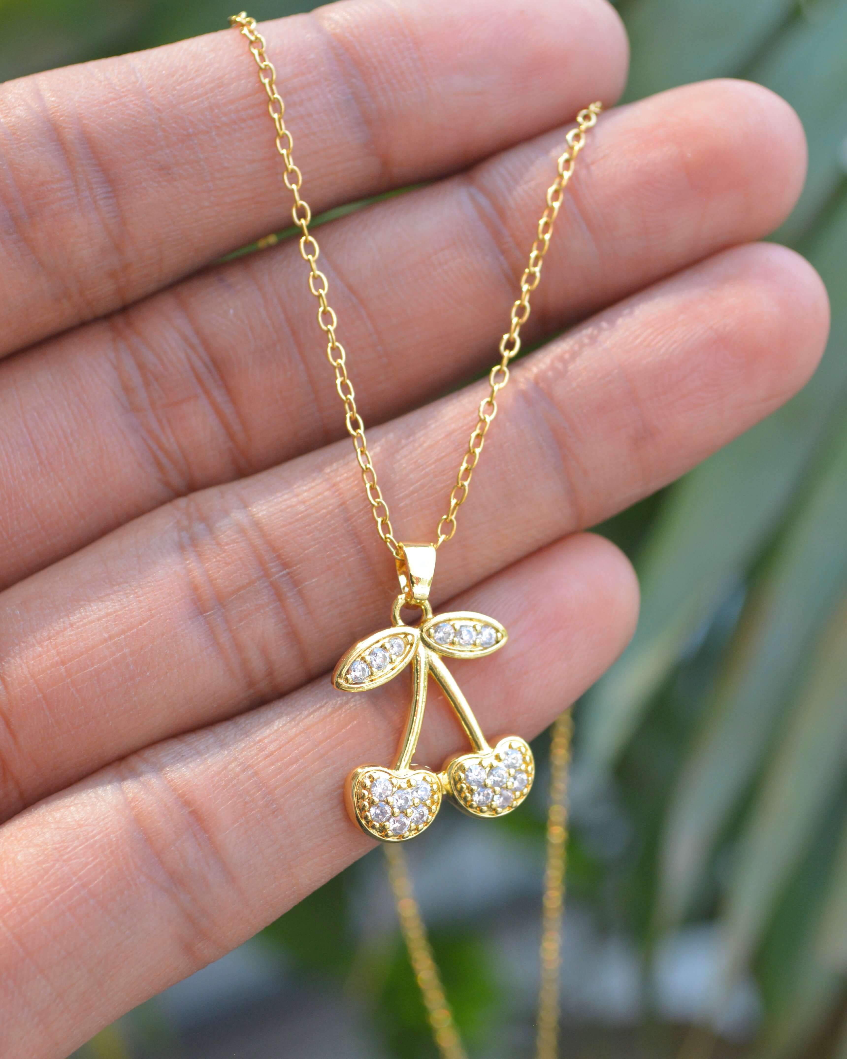 Cherry Sparkle Pendant Necklace