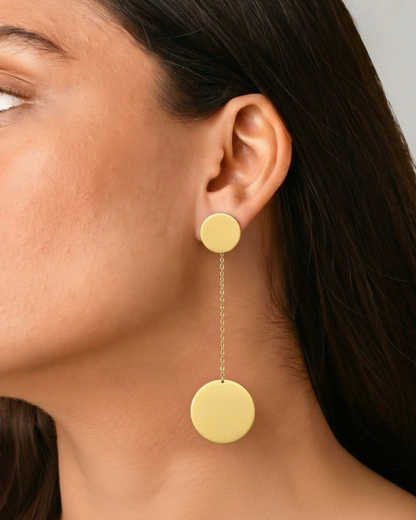 Disc Drop Earring