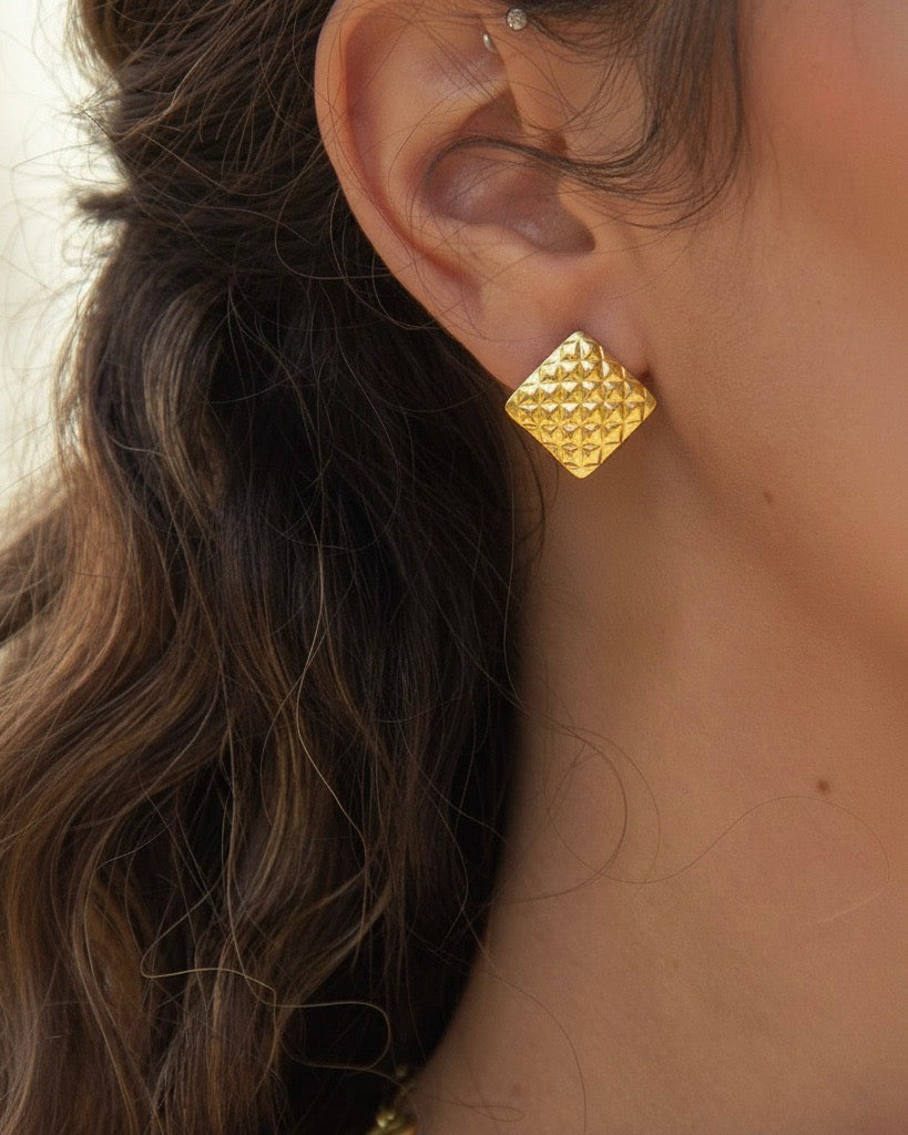 Quilt Stud Earrings